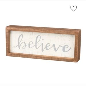 Inset Box Sign - Believe